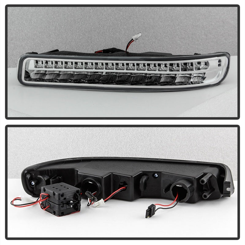 SPYDER 9029318 FITS:xTune 99-06 GMC Sierra (Excl Denali) Full LED Bumper Lights Chrome (CBL-GSI99-LED-C) Sidemarkers & Indicators