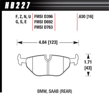 Load image into Gallery viewer, Hawk Performance HB227E.630 FITS: Hawk BMW 3/5/7 Series / M3 / Z3 / Z4 Race Blue 9012 Rear Brake Pads Brake Pads Racing