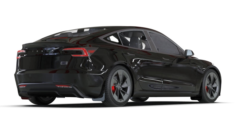 Rally Armor MF122-UR-BLK-RD FITS: 24-25 Tesla Model 3 Highland Black UR Mud Flap Red Logo Mud Flaps