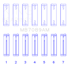 Load image into Gallery viewer, King Engine Bearings MB7089AM FITS:King Audi/Volkswagen ABV/AES/AUE Crankshaft Main Bearing Set (Set of 7) (Standard Size) Bearings