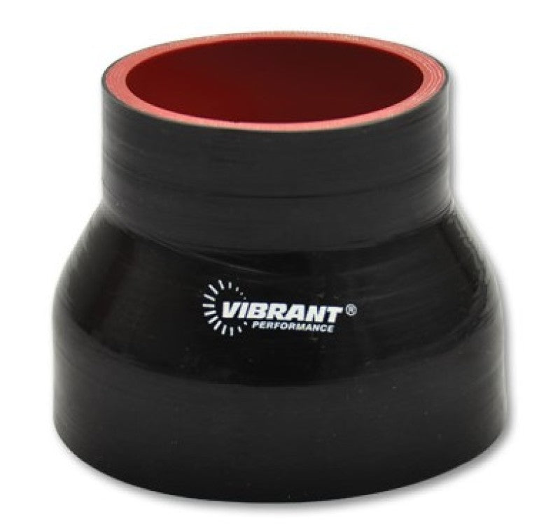 Vibrant 19722 FITS: 4 Ply Reducer Couper 1.5in ID x 1.375in ID x 3in Long Black Silicone Couplers & Hoses