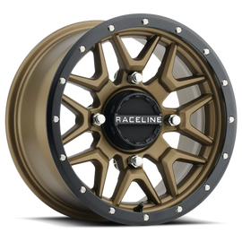 Raceline A94BZ-57056+10 FITS: A94BZ Krank 15x7in / 4x156 BP / 10mm Offset / 132.5mm Bore Bronze & Black Lip Wheel Wheels Cast