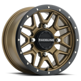 Raceline A94BZ-57056+10 FITS: A94BZ Krank 15x7in / 4x156 BP / 10mm Offset / 132.5mm Bore Bronze & Black Lip Wheel Wheels Cast