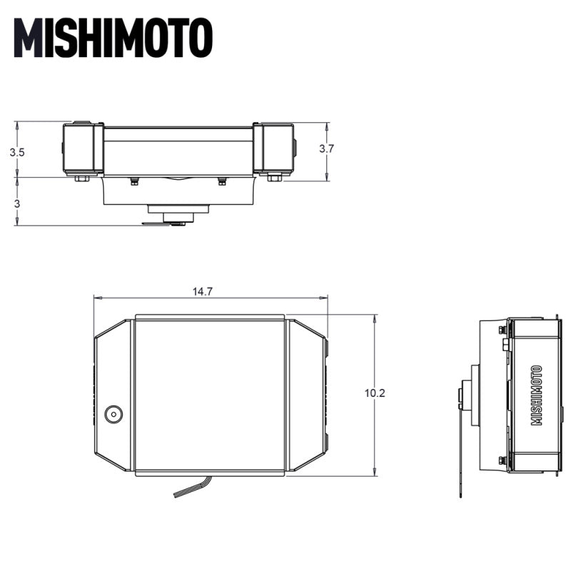 Mishimoto MMRAD-UNI-DRGN FITS: Universal Drag Race Performance Aluminum Radiator Natural Radiators