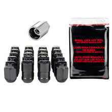 Load image into Gallery viewer, McGard 84558 FITS: 5 Lug Hex Install Kit w/Locks (Cone Seat Nut) M12X1.5 / 13/16 Hex / 1.5in. Length Black Lug Nuts