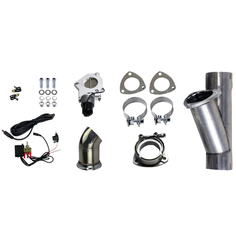 Granatelli Motor Sports 303530 FITS:Granatelli 3.0in Aluminized Mild Steel Electronic Exhaust Cutout w/Slip Fit & Band Clamps Exhaust Cutouts