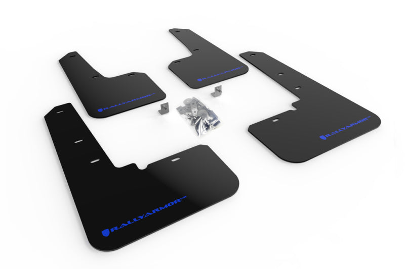 Rally Armor MF66-UR-BLK/BL FITS: 20-25 Subaru Outback Black UR Mud Flap w/Blue Logo Mud Flaps