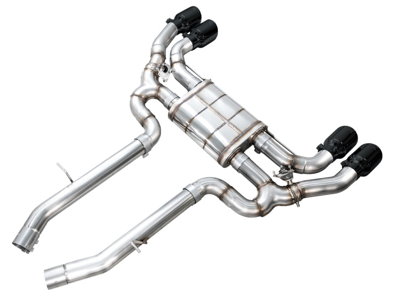 AWE Tuning 3025-43301 FITS: 20-25 BMW X3 M/M Comp (F97) AWD SwitchPath Axle-back Exhaust Diamond Black Tips Axle Back