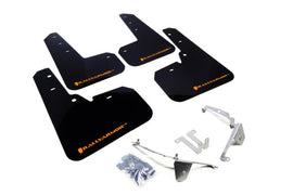 Rally Armor MF26-UR-BLK/OR FITS: 13-17 Subaru Crosstrek XV Black Mud Flap w/Orange Logo Mud Flaps