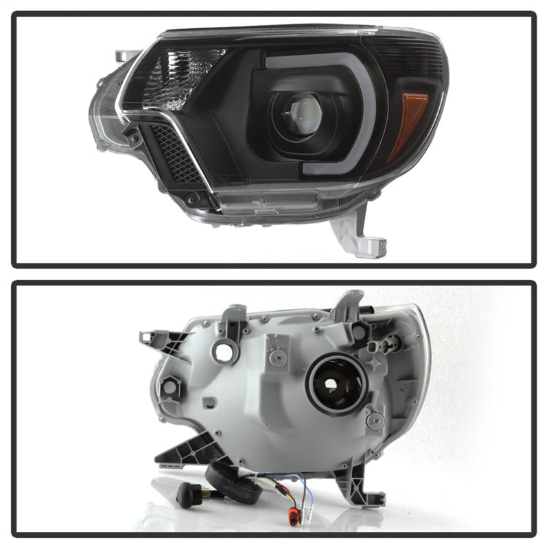 SPYDER 9037542 FITS:xTune Toyota Tacoma 12-15 Headlights Light Bar DRL Black PRO-JH-TTA12-LBDRL-BK Headlights