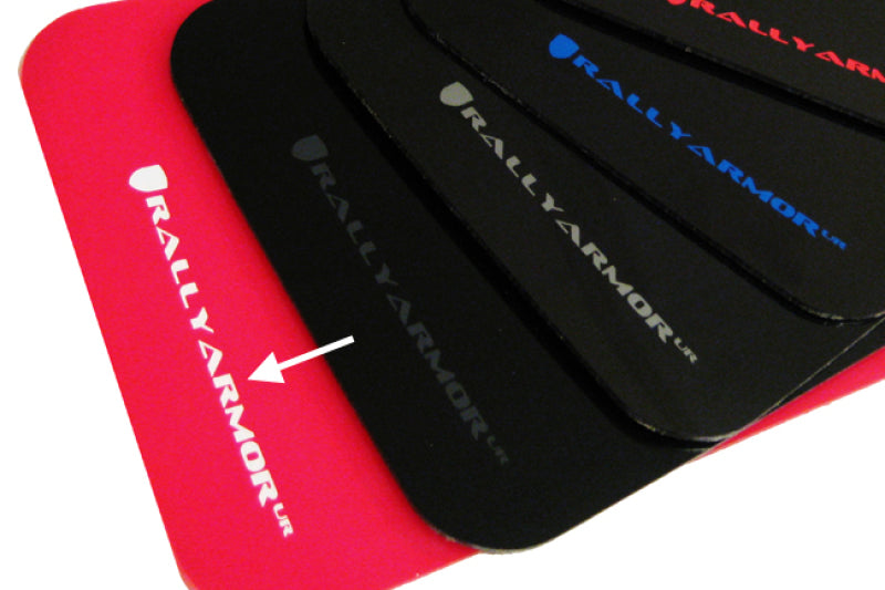 Rally Armor MF24-UR-RD/WH FITS: 12-18 Hyundai Veloster Red UR Mud Flap w/ White Logo Mud Flaps
