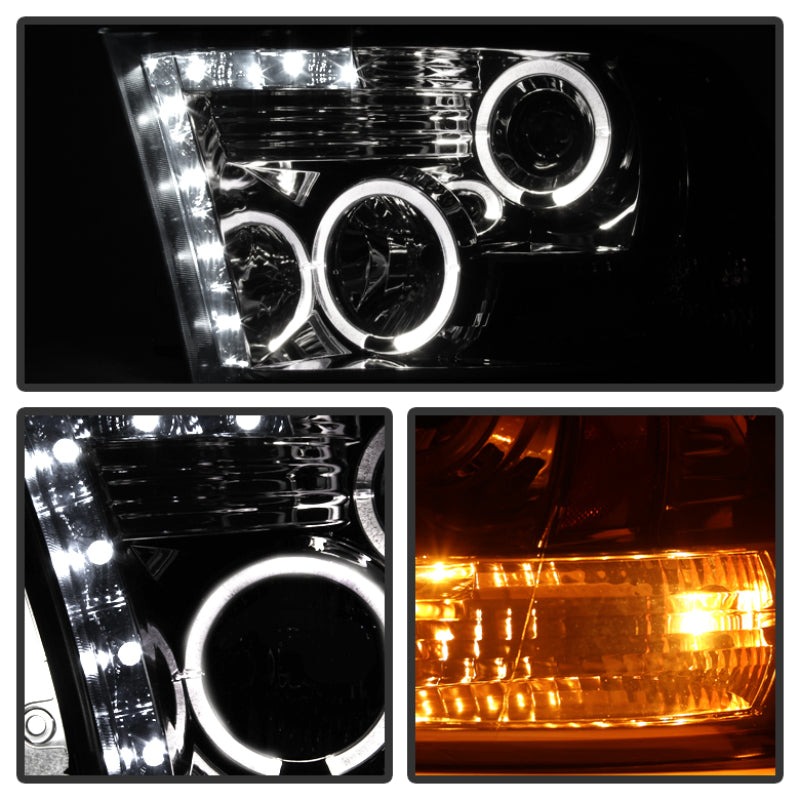 SPYDER 5010056 FITS: Dodge Ram 1500 09-14 10-14 Projector Headlights Halogen- LED Halo LED- Smke PRO-YD-DR09-HL-SM Headlights