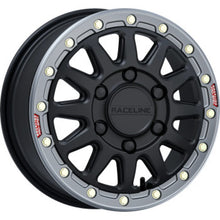 Load image into Gallery viewer, Raceline A14BG-77012+40 FITS: A14BG Alpha 17x7in/5x114.3 BP/40mm Offset/68mm Bore- Blk &amp; Gunmetal Ring Beadlock Wheel Wheels Cast