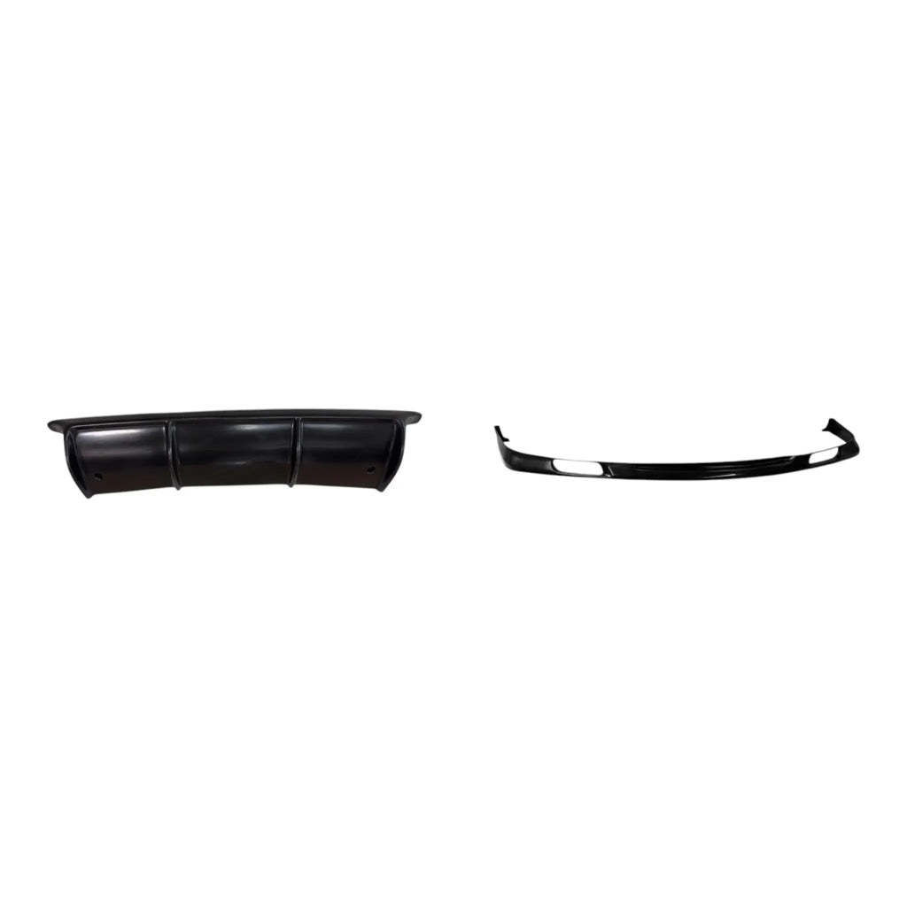 Porsche 997.1 front lip and rear diffuser upgrade by BetterBodies Motorsport, made of durable polyurethane for 2005–2008 models.