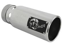 Load image into Gallery viewer, aFe 49T40501-P122 FITS: SATURN 4S 4in SS Intercooled Exhaust Tip Polished 4in In x 5in Out x 12in L Bolt-On Turbo Back