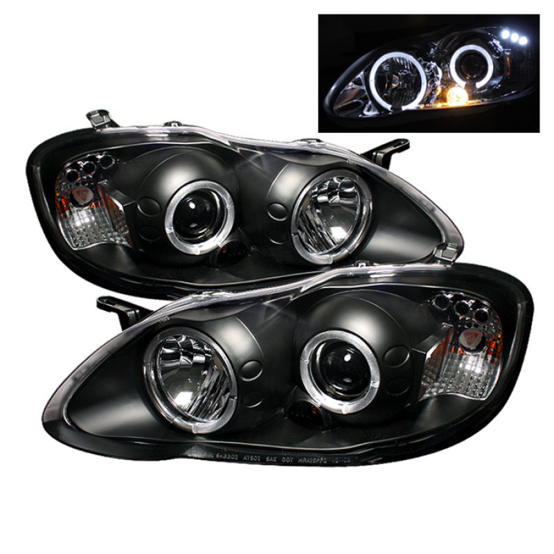 SPYDER 5011787 FITS: Toyota Corolla 03-08 Projector Headlights LED Halo- LED Blk Low H1 PRO-YD-TC03-HL-BK Headlights