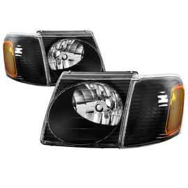 SPYDER 9042614 FITS:xTune 01-03 Ford Explorer Sport 4pc OEM Style Headlights w/Corner Black (HD-JH-FEXP01-ST-BK) Headlights