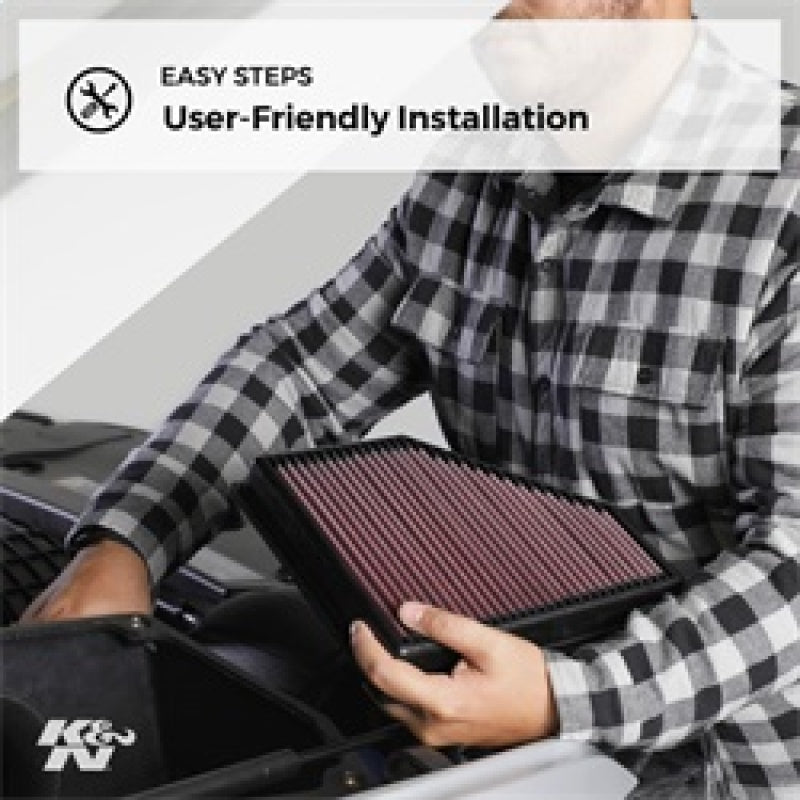 K&N Engineering 33-3140 FITS:K&N 17-20 Mercedes Benz E63 V8-4.0L F/I Replacement Drop In Air Filter Air Filters Drop In