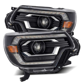 AlphaRex 880751 FITS: 12-15 Toyota Tacoma LUXX LED Projector Headlights Plank Style Black w/DRL Headlights