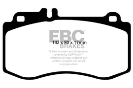 EBC DP41857R FITS: 10+ Mercedes-Benz E350 3.5 AMG Sport Package Yellowstuff Front Brake Pads Brake Pads Performance