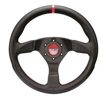 Load image into Gallery viewer, SPARCO 015R383PLUNRS FITS:Sparco Steering Wheel R383 Champion Black Leather / Red Stitching Steering Wheels