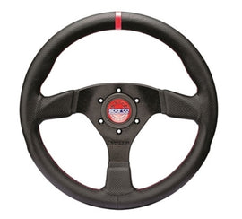 SPARCO 015R383PLUNRS FITS:Sparco Steering Wheel R383 Champion Black Leather / Red Stitching Steering Wheels