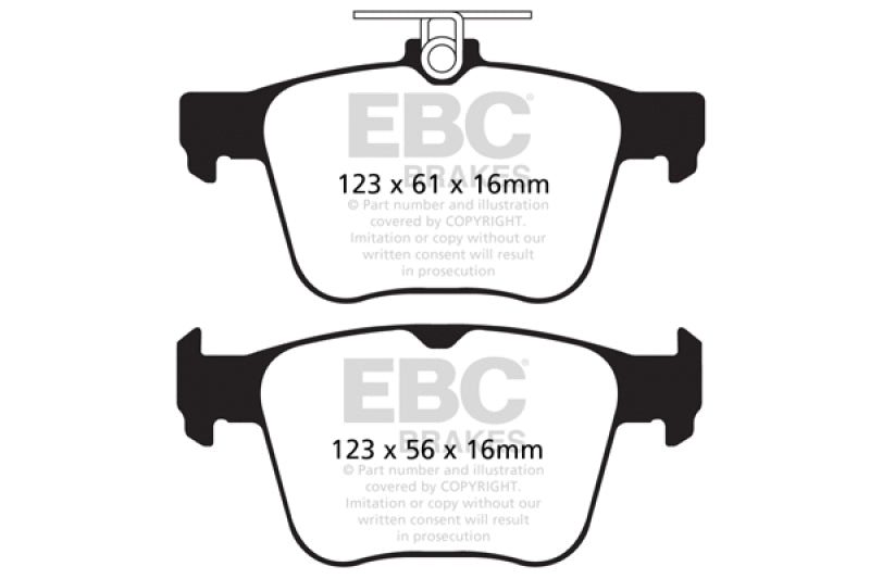 EBC DP42173R FITS: 14-20 Audi S3 2.0 Turbo Yellowstuff Rear Brake Pads Brake Pads Performance
