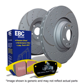 EBC S5KF2071 FITS: S5 Brake Pad and Rotor Kit Brake Rotors Slot & Drilled