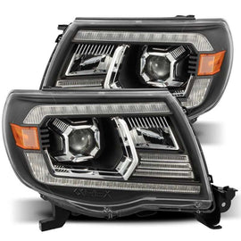 AlphaRex 880741 FITS: 05-11 Toyota Tacoma LUXX LED Projector Headlights Plank Style Black w/Activ Light and DRL Headlights
