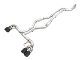 AWE Tuning 3020-43085 FITS: 2019+ BMW M340i (G20) Track Edition Exhaust Quad Diamond Black Tips Catback