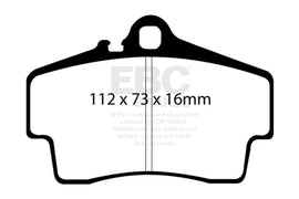 EBC DP51208NDX FITS: 98-05 Porsche 911 (996) (Cast Iron Rotor only) 3.4 Carrera 2 Bluestuff Rear Brake Pads Brake Pads Racing