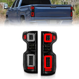 ANZO 311414 FITS: 19-21 Chevy Silverado Full LED Taillights Black Housing Clear Lens G2 (w/C light Bars) Tail Lights