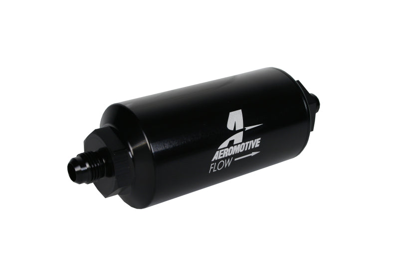Aeromotive 12347 FITS: In-Line Filter (AN-6 Male) 10 Micron Fabric Element Bright Dip Black Finish Fuel Filters