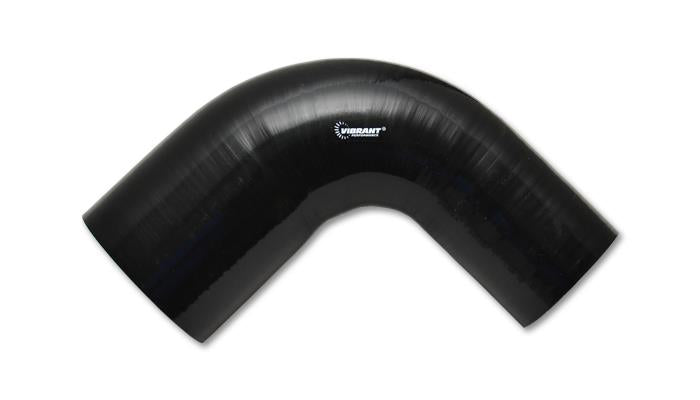 Vibrant 2781 FITS: 4 Ply Reinforced Silicone 90 degree Transition Elbow 2.5in I.D. x 2.75in I.D. (BLACK) Silicone Couplers & Hoses