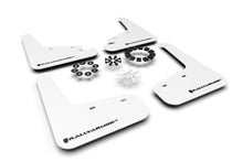 Load image into Gallery viewer, Rally Armor MF72-UR-WH/BLK FITS: 20-26 Tesla Model Y, Juniper Y White UR Mud Flap w/Black Logo Mud Flaps