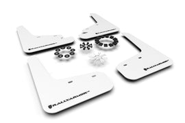 Rally Armor MF72-UR-WH/BLK FITS: 20-26 Tesla Model Y, Juniper Y White UR Mud Flap w/Black Logo Mud Flaps