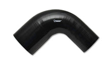 Load image into Gallery viewer, Vibrant 2785 FITS: 4 Ply Reinforced Silicone 90 degree Transition Elbow 3in I.D. x 4in I.D. (BLACK) Silicone Couplers &amp; Hoses