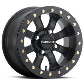 Raceline A71B-57037-T-00 FITS: A71B Mamba 15x7in / 4x137 BP / 0mm Offset / 110.18mm Bore Satin Black Beadlock Wheel Wheels Cast