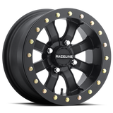 Raceline A71B-57037-T-00 FITS: A71B Mamba 15x7in / 4x137 BP / 0mm Offset / 110.18mm Bore Satin Black Beadlock Wheel Wheels Cast