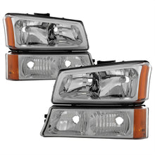 Load image into Gallery viewer, SPYDER 5064912 FITS:xTune Chevy Silverado 2500HD 03-06 Crystal Headlights w/ Bumper Lights Chrome HD-JH-CSIL03-AM-C-SET Headlights