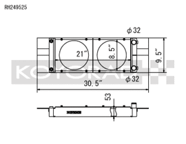 Koyo RH249525 FITS: Honda Universal Pocket Radiator Radiators