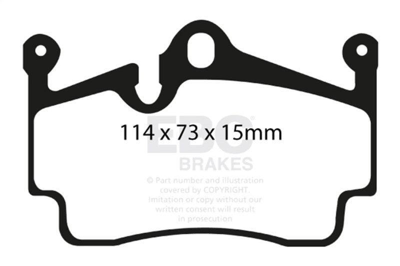 EBC DP51920NDX FITS: 09-12 Porsche Boxster (Cast Iron Rotors only) 2.9 Bluestuff Rear Brake Pads Brake Pads Racing