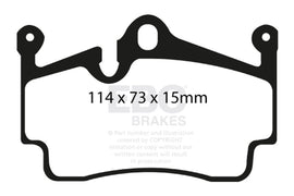 EBC DP51920NDX FITS: 09-12 Porsche Boxster (Cast Iron Rotors only) 2.9 Bluestuff Rear Brake Pads Brake Pads Racing