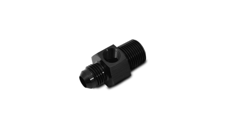 Vibrant 16496 FITS: -6AN Male to 3/8in NPT Male Union Adapter Fitting w/ 1/8in NPT Port Fittings