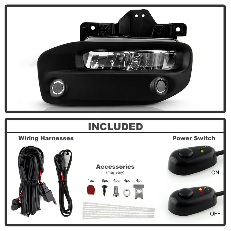 SPYDER 9051050 FITS: 19-22 Dodge Ram 2500/3500 OEM Full LED Fog Lights w/Universal Switch Fog Lights