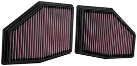K&N Engineering 33-3155 FITS:K&N 2020 BMW M550i 4.4L V8 Replacement Air Filter (2 Per Box) Air Filters Drop In