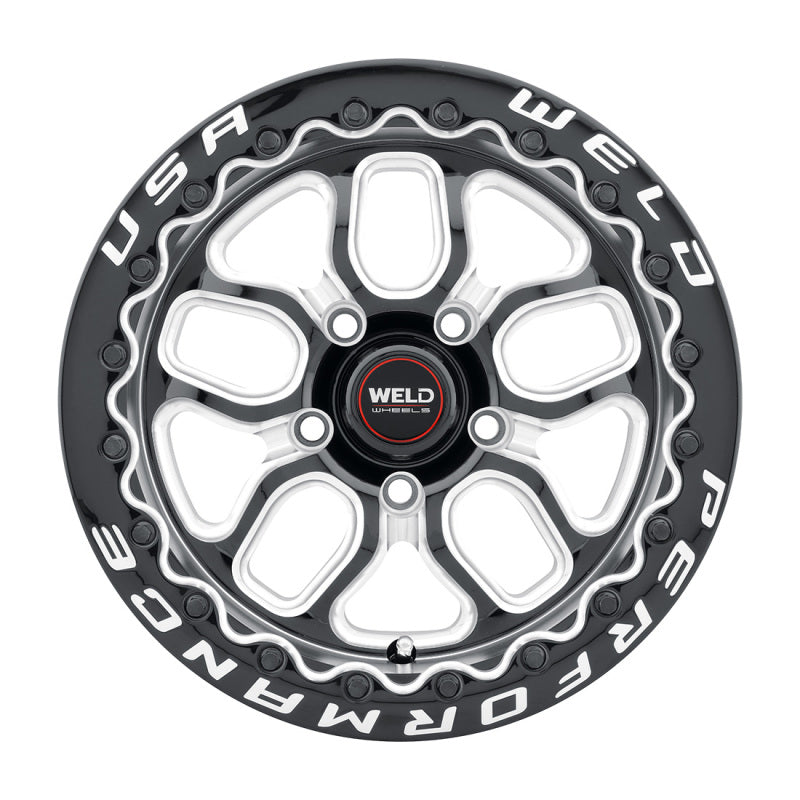 Weld S907B0063P50 FITS: S907 15X10 Laguna Beadlock 5X120.7 ET50 BS7.50 Gloss Black MIL Dia 78.1 Wheels Cast