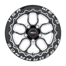 Load image into Gallery viewer, Weld S907B0063P50 FITS: S907 15X10 Laguna Beadlock 5X120.7 ET50 BS7.50 Gloss Black MIL Dia 78.1 Wheels Cast