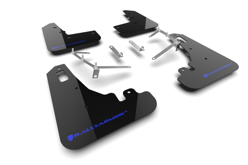 Rally Armor MF99-UR-BLK-BL FITS: 22-25 Subaru BRZ / Toyota GR86 Black UR Mud Flap w/Blue Logo Mud Flaps