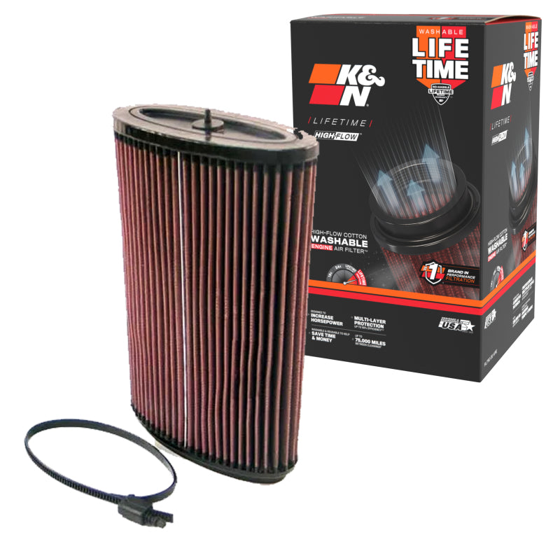 K&N Engineering E-2295 FITS:K&N 05-06 Porsche Boxster 2.7L-F6/3.2L-F6 Drop In Air Filter Air Filters Drop In